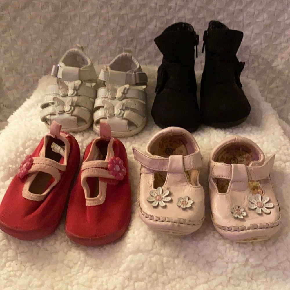 Baby Girl Size 3 Shoe Lot